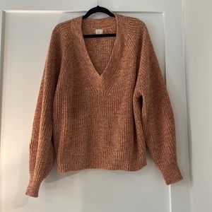 Women's V-Neck Pullover Sweater | A New Day | Rust | XL